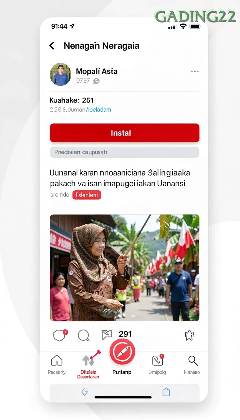 Cuplikan layar P200M — menu navigasi