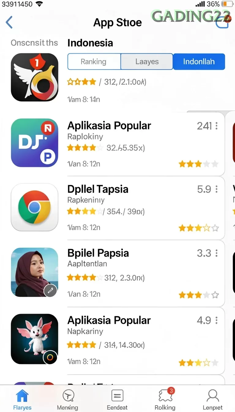 Cuplikan layar OLXSLOT — menu navigasi