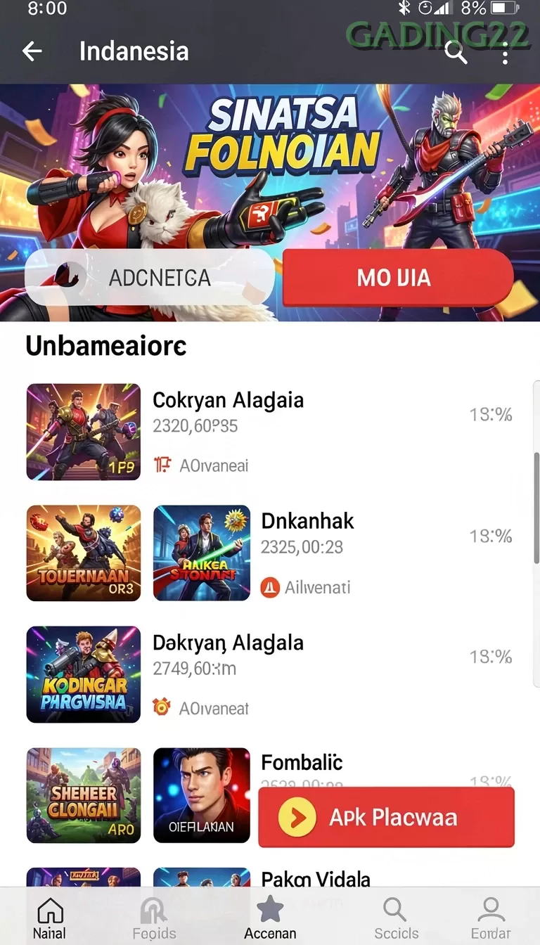 Cuplikan layar KINGDOMTOTO — aktivitas