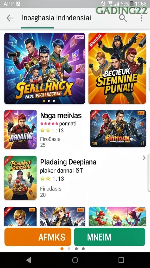 Cuplikan layar LUNATOGEL — aktivitas
