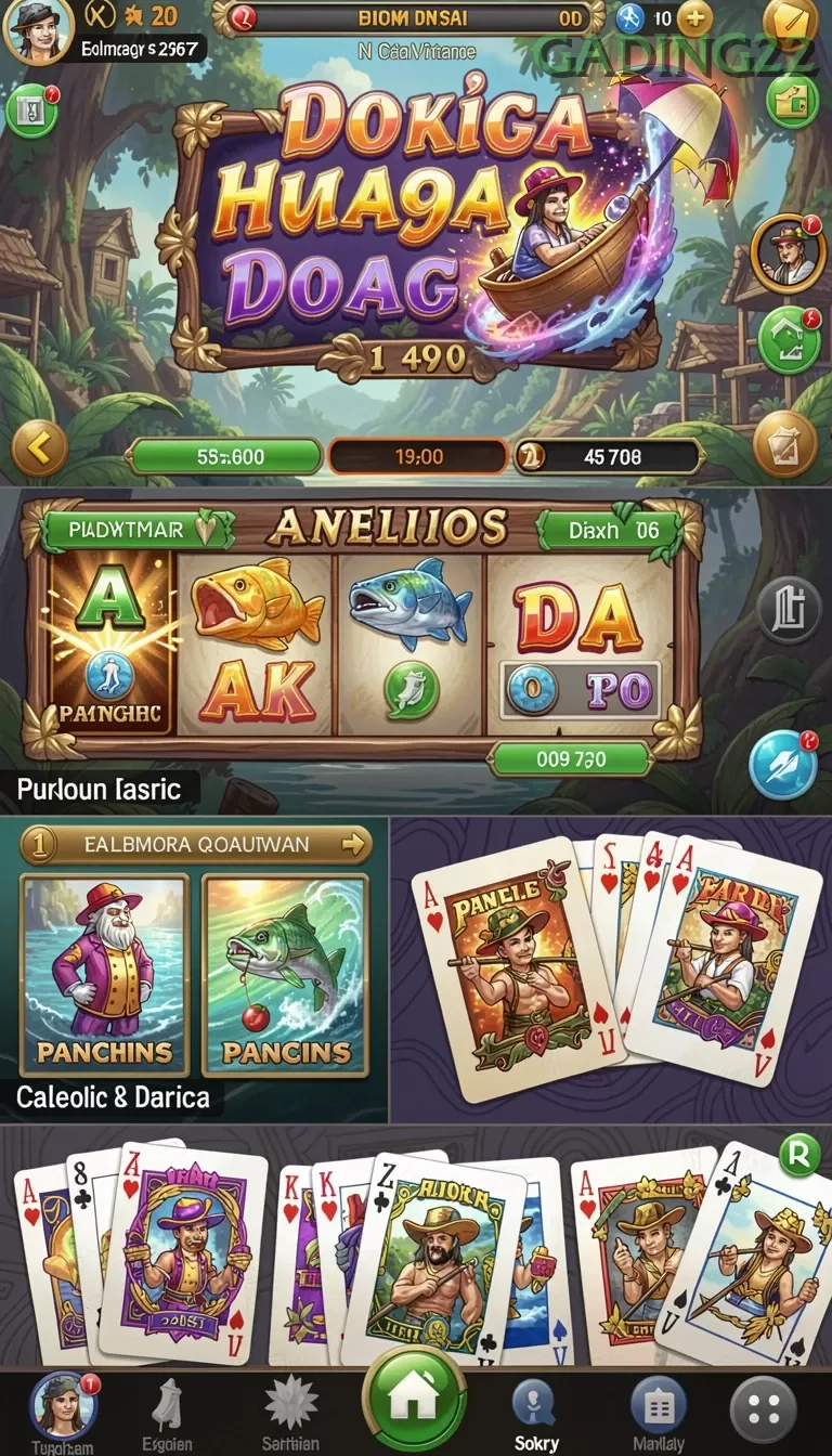 Cuplikan layar LUNATOGEL — menu navigasi